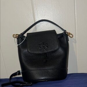 Tory Burch Black Leather Women's Backpack